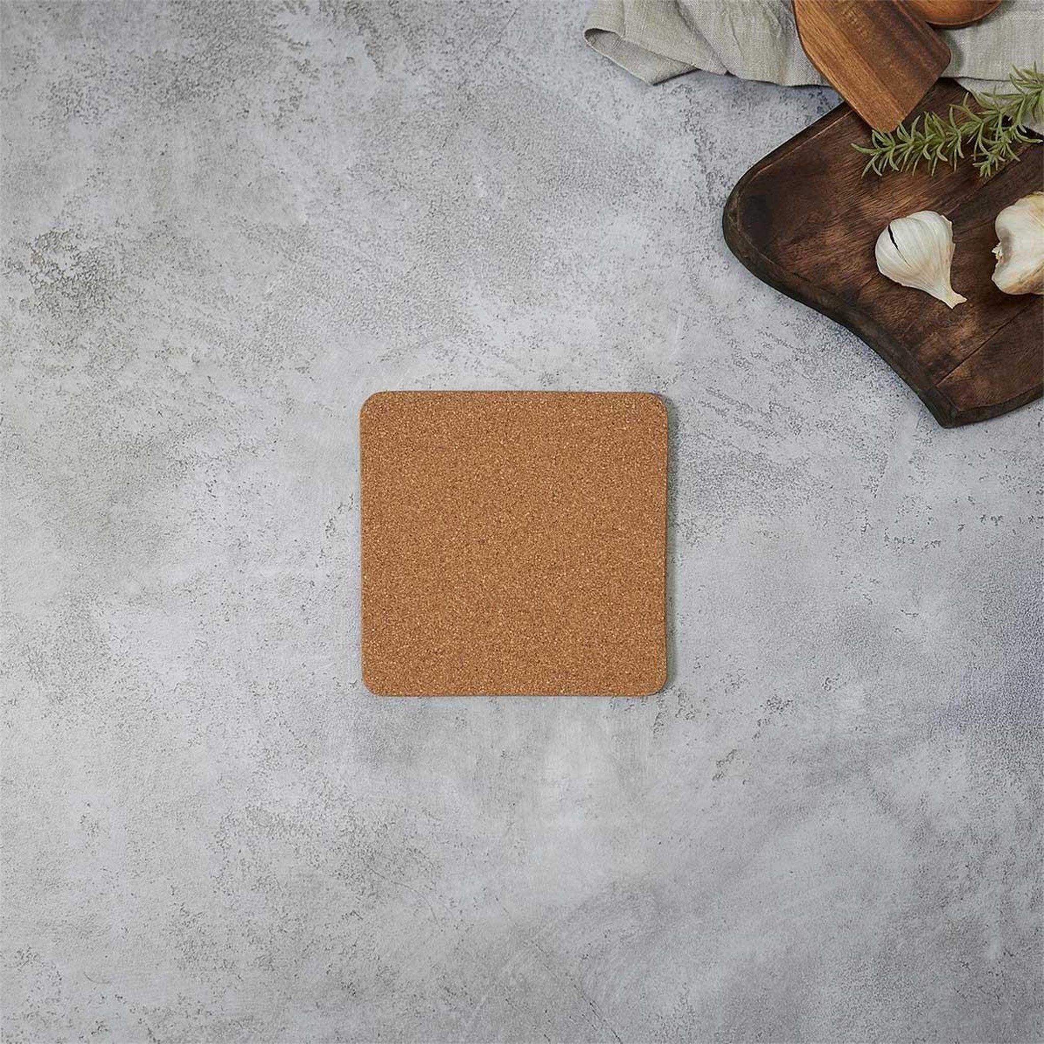 Voir la diapositive 2 : COOK CONCEPT Dessous de Plat Carré en Liège  Colby  19cm Marron