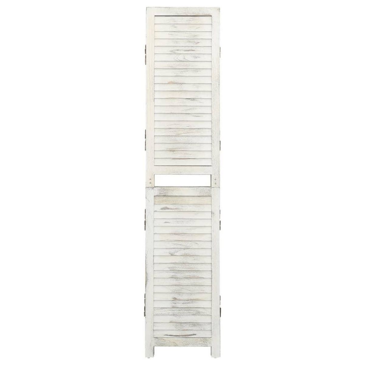 VIDAXL Cloison de separation 6 panneaux Blanc antique 215x166 cm Bois