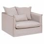 Voir la diapositive 1 : ATMOSPHERA Fauteuil XL  Odilon  117cm Beige Lin