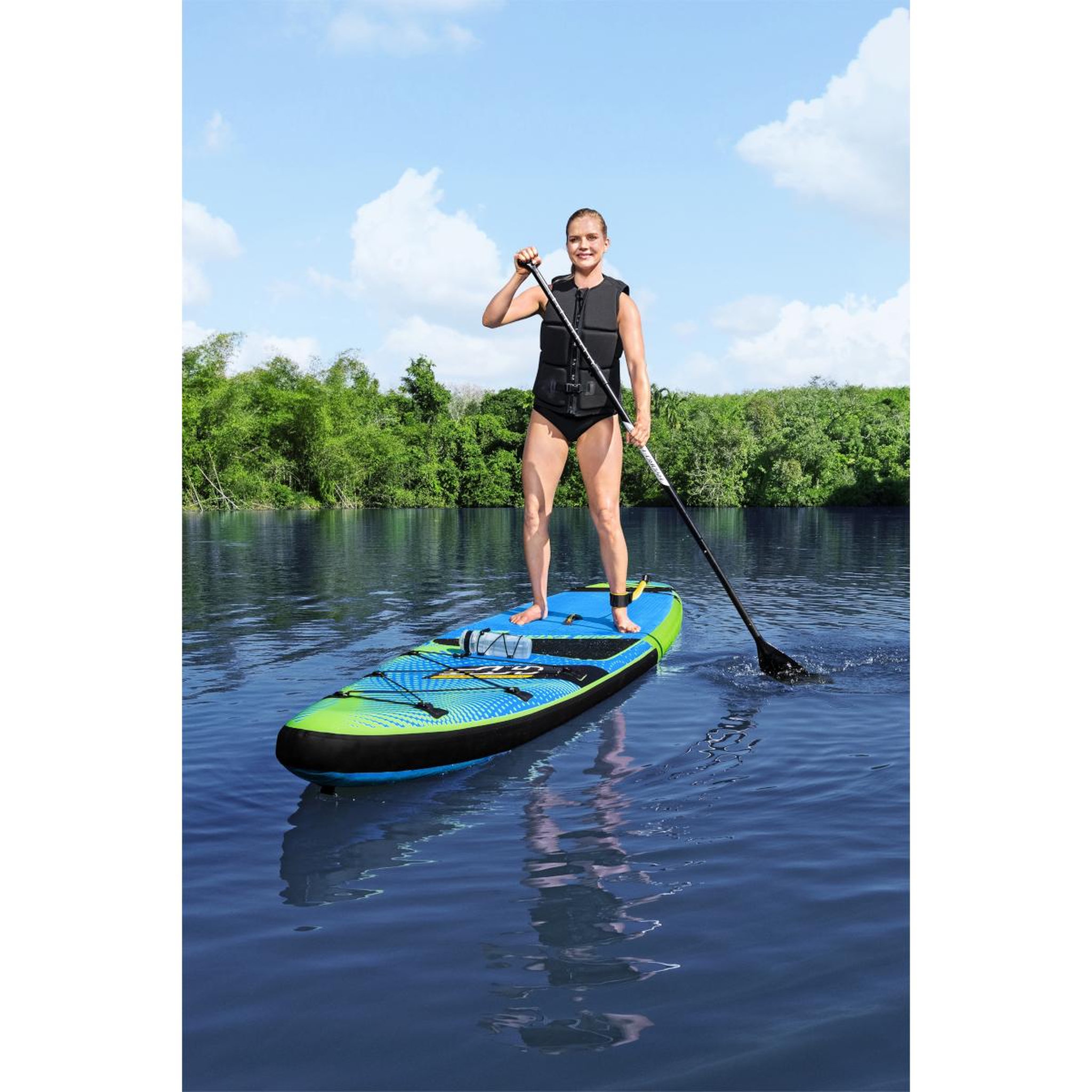 Voir la diapositive 3 : BESTWAY Kit paddle sup gonflable aqua excursion tech 3,81 m - 65373