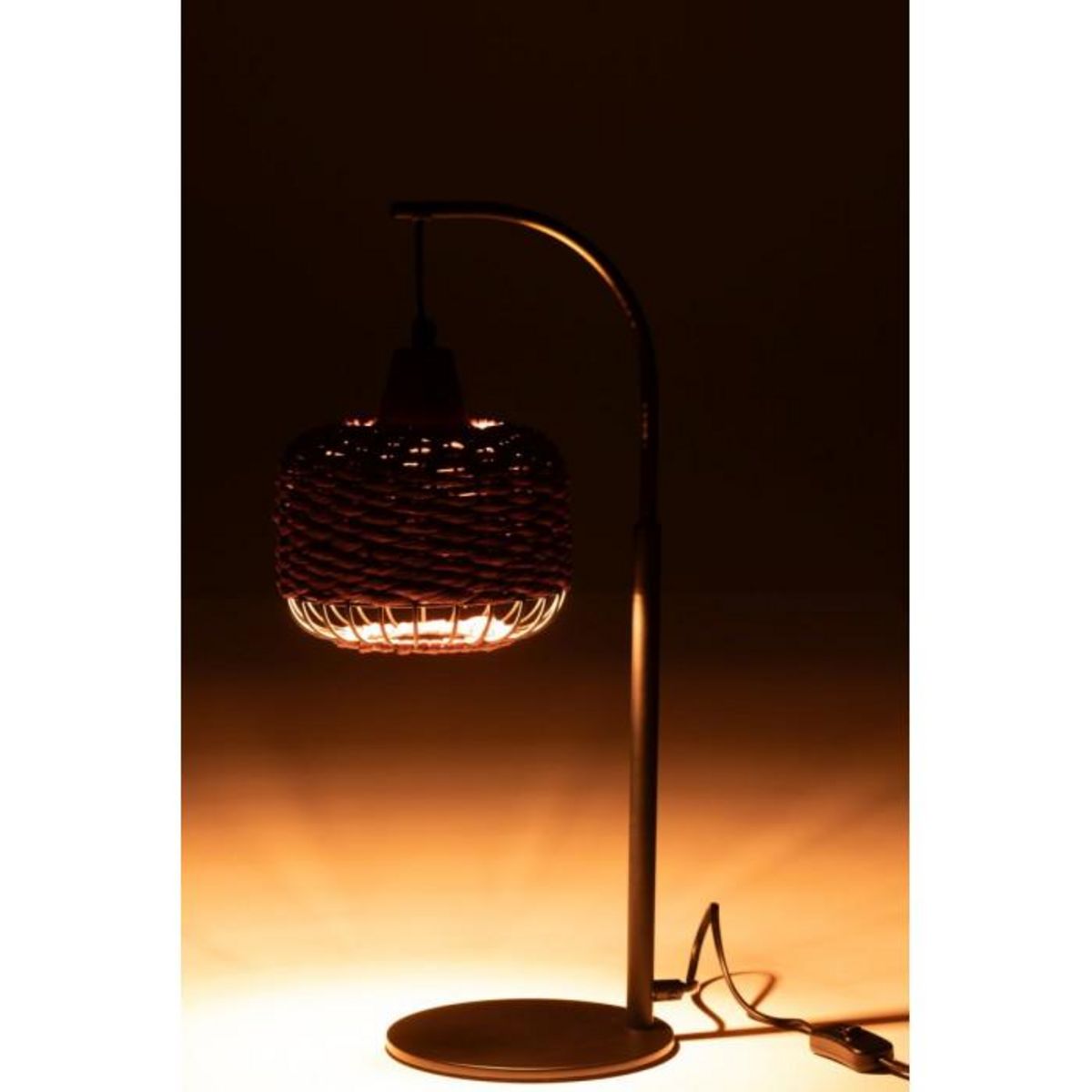 Paris Prix Lampe à Poser Lanterne en Métal  Eldon  52cm Mauve