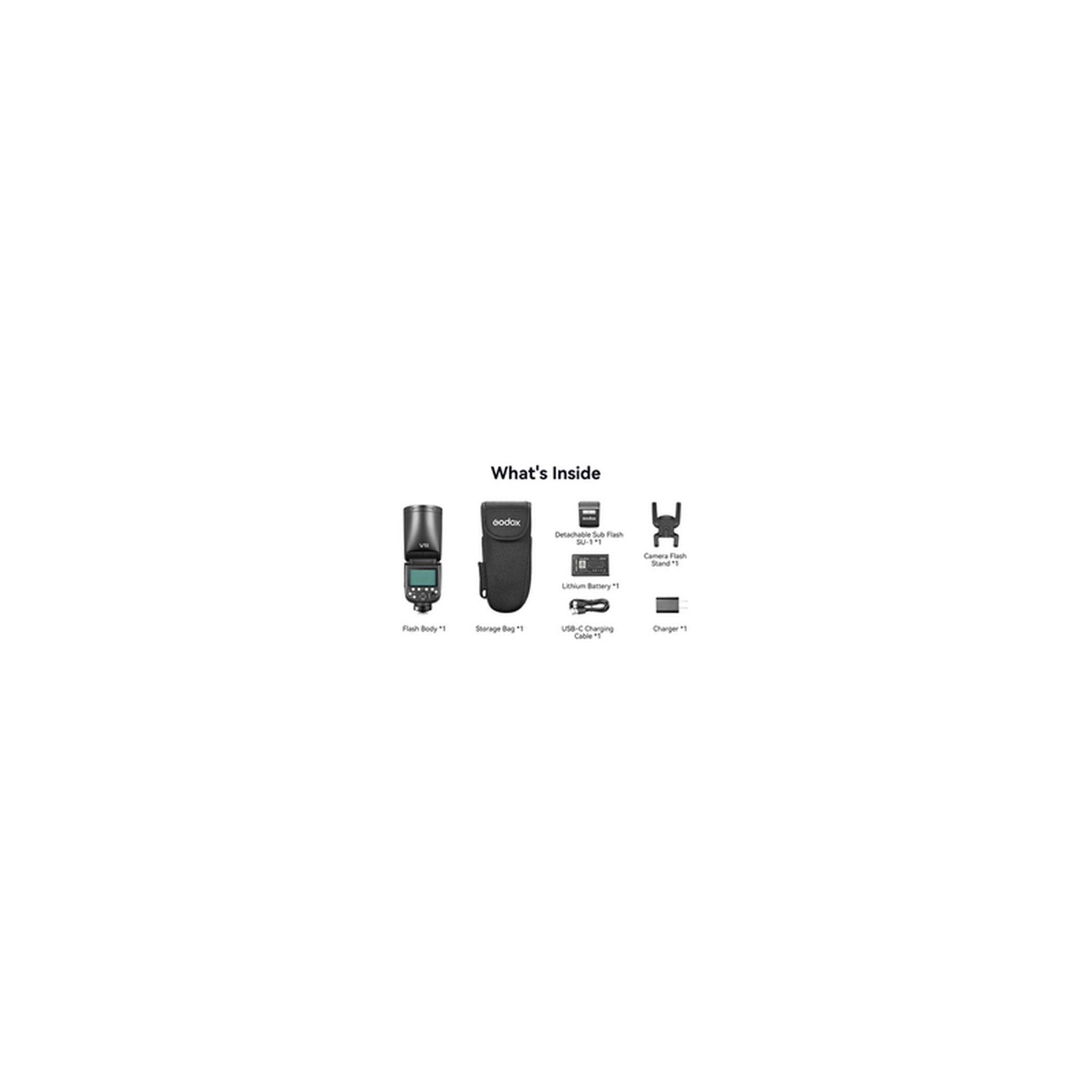 Voir la diapositive 5 : Godox Flash Godox V1PRO C Flash rond avec batterie pour CANON