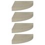 Voir la diapositive 2 : VIDAXL Etageres d'angle flottantes 4 pcs chene 25x25x3,8 cm MDF