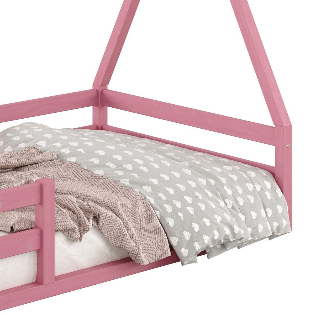 IDIMEX Lit cabane SILA 90 x 190 cm, en pin massif