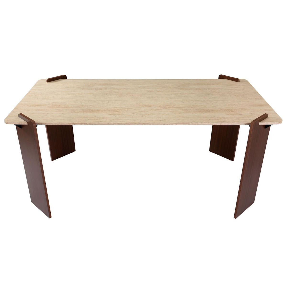 Paris Prix Table à Manger Effet Travertin  Misty  180cm Beige & Marron