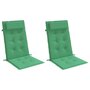 Voir la diapositive 3 : VIDAXL Coussins de chaise a dossier haut lot de 2 vert tissu oxford