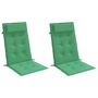Voir la diapositive 3 : VIDAXL Coussins de chaise a dossier haut lot de 2 vert tissu oxford