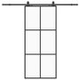 Voir la diapositive 2 : VIDAXL Porte coulissante kit de quincaillerie noir 90x205 cm verre ESG