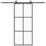 Voir la diapositive 2 : VIDAXL Porte coulissante kit de quincaillerie noir 90x205 cm verre ESG