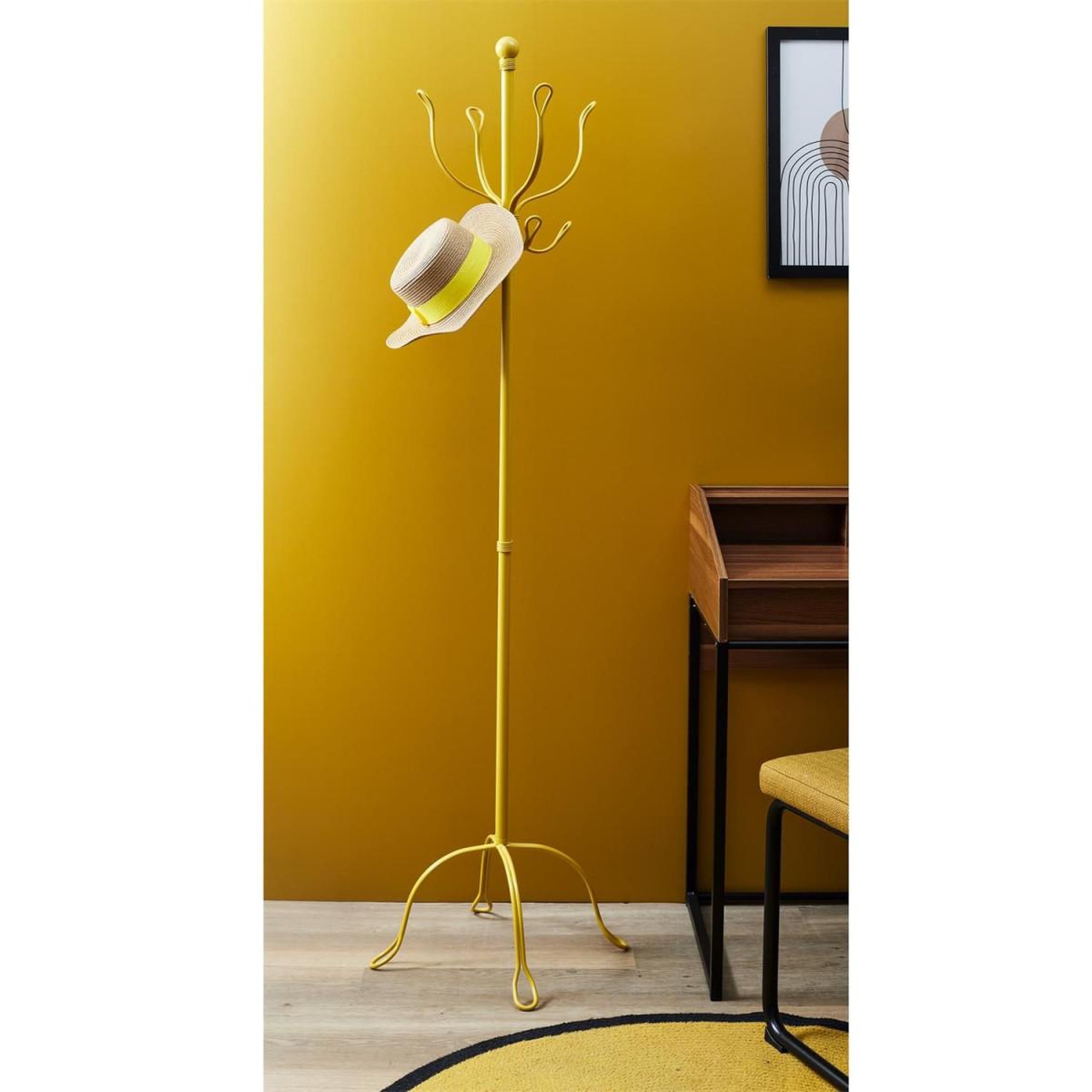 Voir la diapositive 3 : The Home Deco Factory Porte-manteau vintage  factory  170cm moutarde