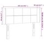 Voir la diapositive 6 : VIDAXL Tete de lit a LED Gris fonce 103x16x78/88 cm Velours