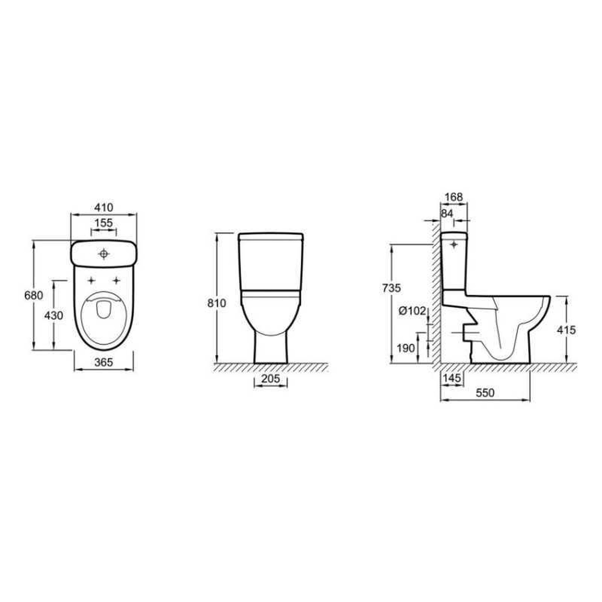 Voir la diapositive 2 : JACOB DELAFON Pack wc à poser sans bride odéon up sortie horizontale blanc + abattant thermodur 41 cm