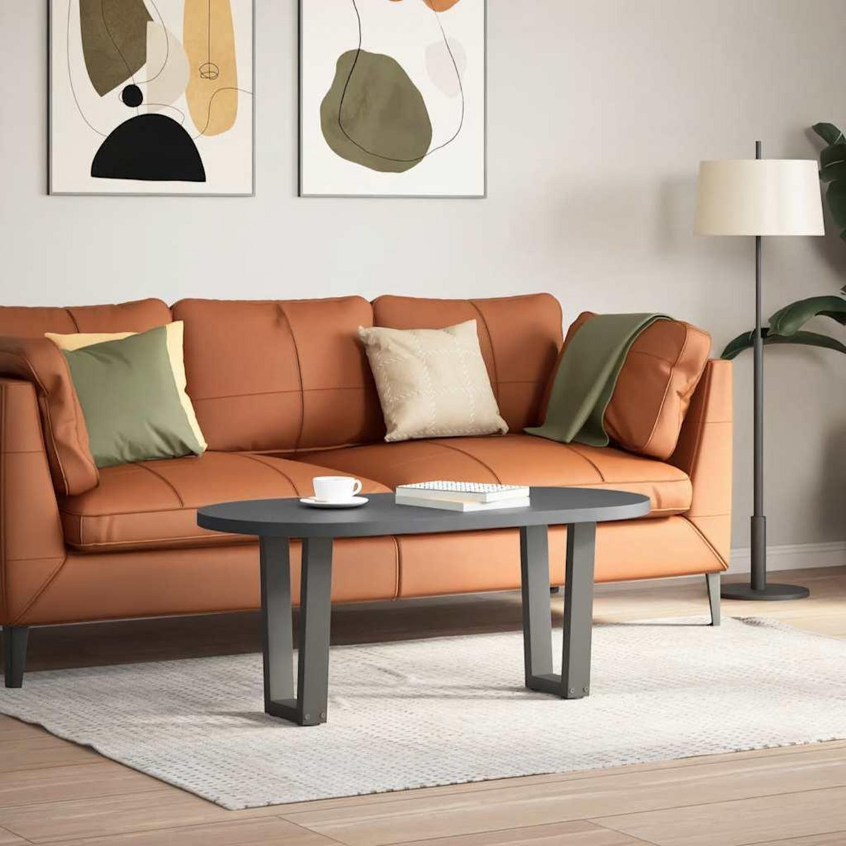 VIDAXL Pieds de table a manger en forme de V 2 pcs anthracite acier