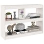 Voir la diapositive 4 : VIDAXL Bibliotheque/Separateur de piece Blanc 100x30x71,5cm Pin massif