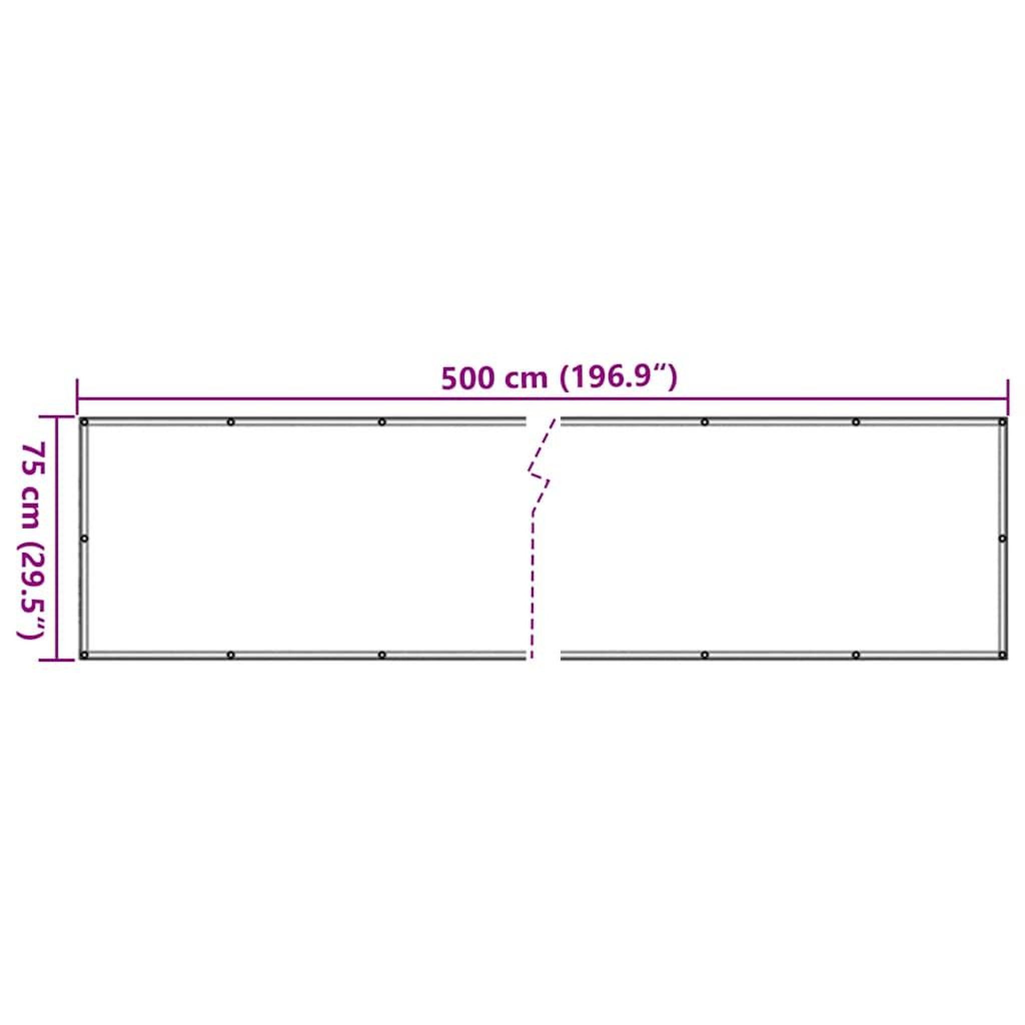 Voir la diapositive 6 : VIDAXL Ecran d'intimite de balcon anthracite 500x75 cm PVC