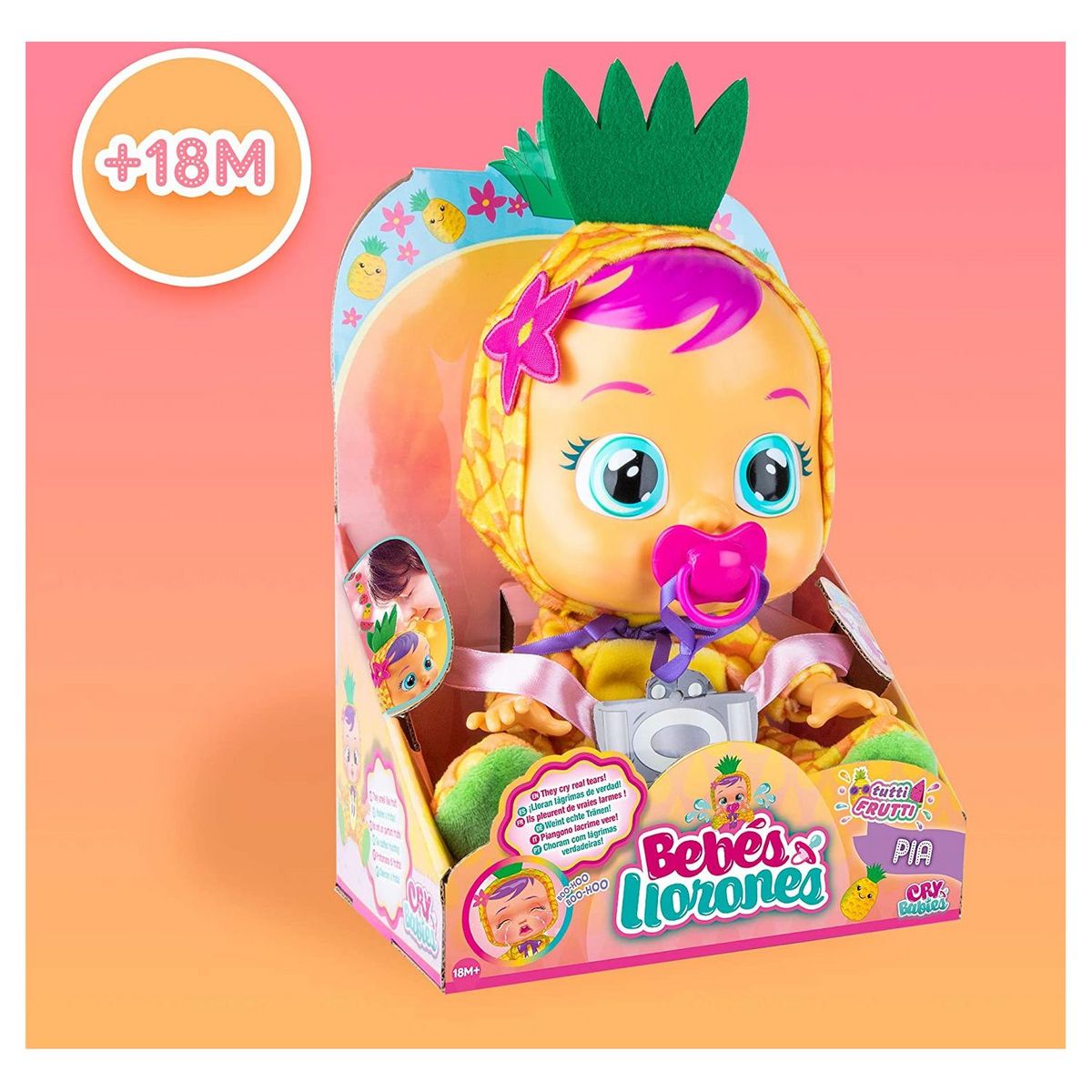 IMC TOYS Cry Babies Poupée Bébé Tutti Frutti - Pia