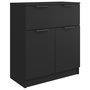 Voir la diapositive 2 : VIDAXL Buffet noir 60x30x70 cm bois d'ingenierie