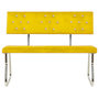 Voir la diapositive 2 : VIDAXL Banc 110 cm Jaune moutarde Velours