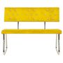 Voir la diapositive 2 : VIDAXL Banc 110 cm Jaune moutarde Velours