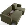 Voir la diapositive 5 : BEST MOBILIER Canopy - canapé d'angle réversible - 4 places - convertible avec coffre - en tissu texturé
