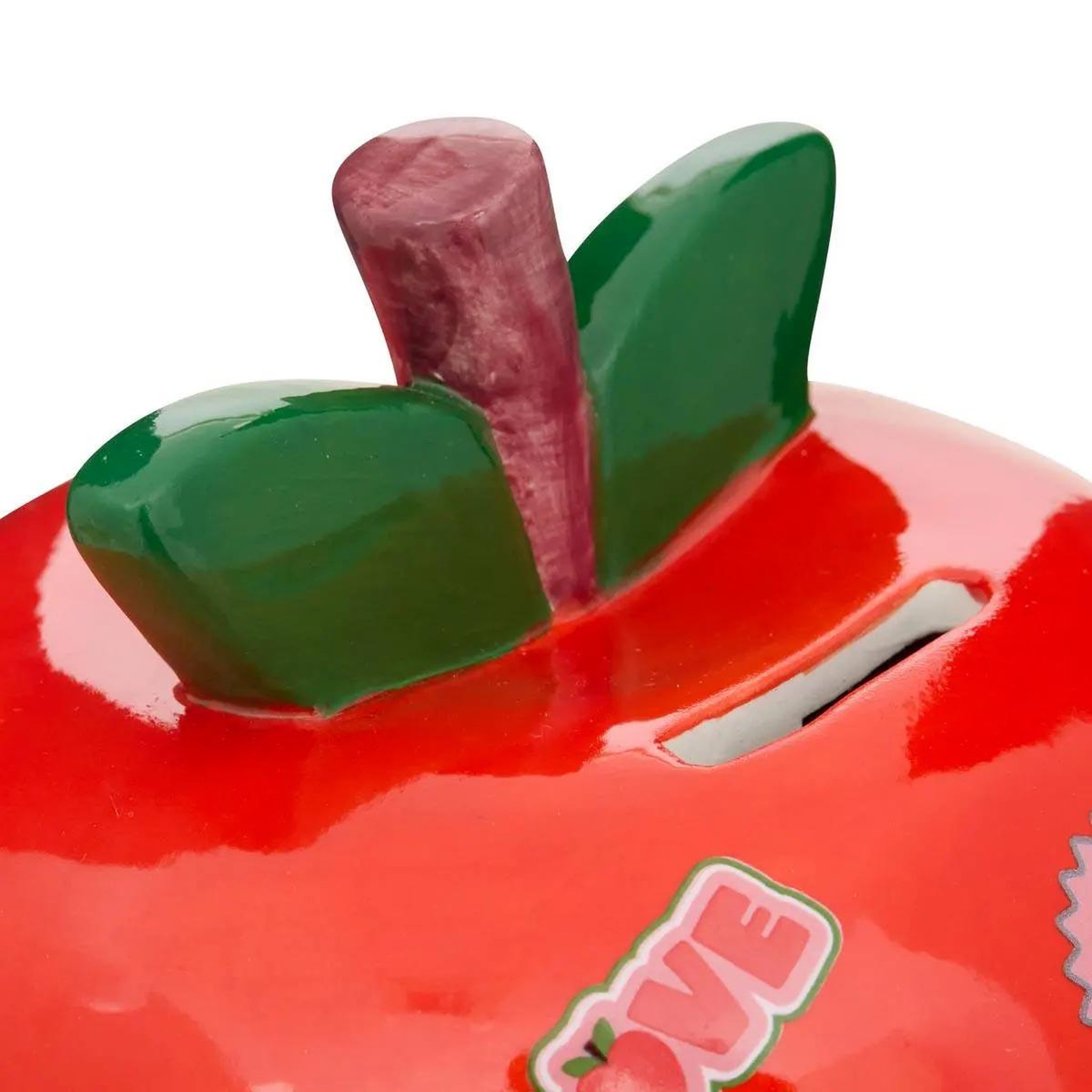Voir la diapositive 2 : Atmosphera Kids Tirelire Pomme en Dolomite  Chachapop  13cm Rouge