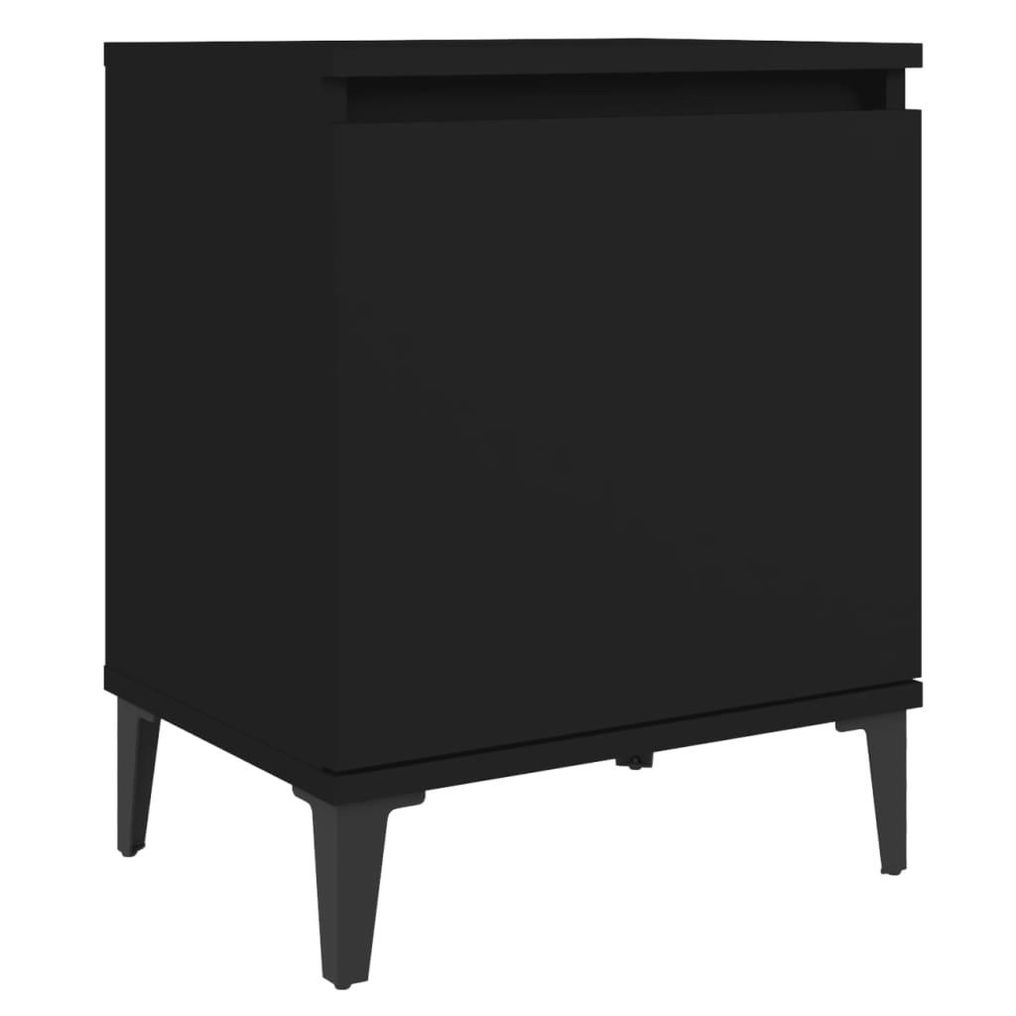 Voir la diapositive 2 : VIDAXL Table de chevet avec pieds en metal noir 40x30x50 cm