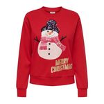 JACQUELINE DE YONG Pull de Noël  Femme JDY Paris. Coloris disponibles : Rouge