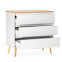 Voir la diapositive 3 : VS VENTA-STOCK Commode Desi 3 tiroirs couleur Blanc