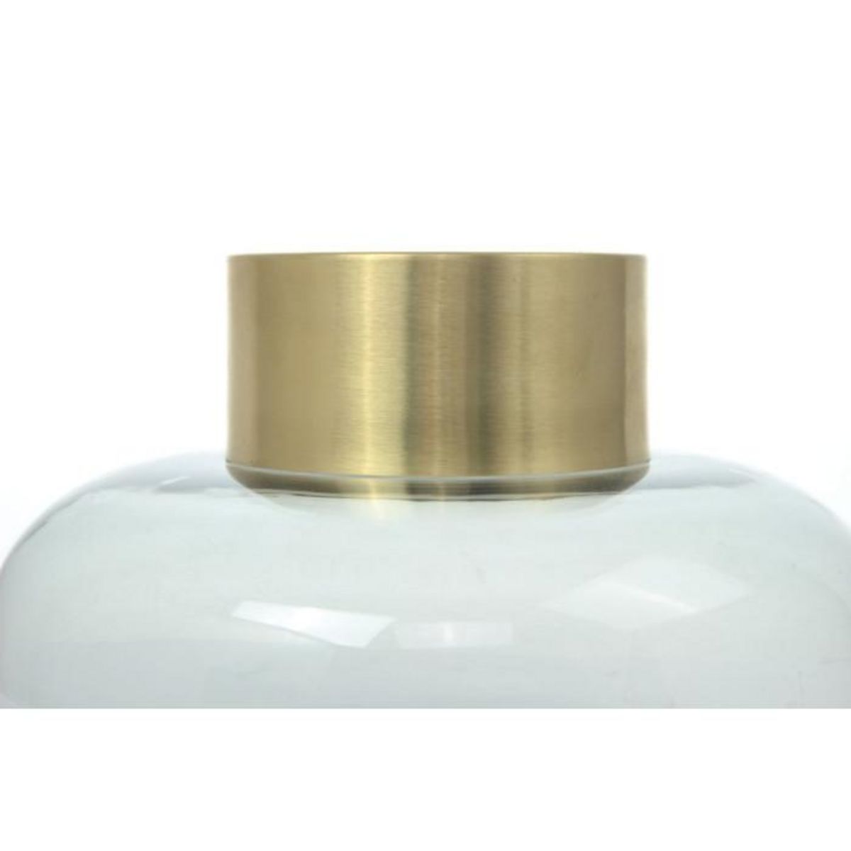 Paris Prix Vase Design en Verre  Saigon  23cm Gris & Or