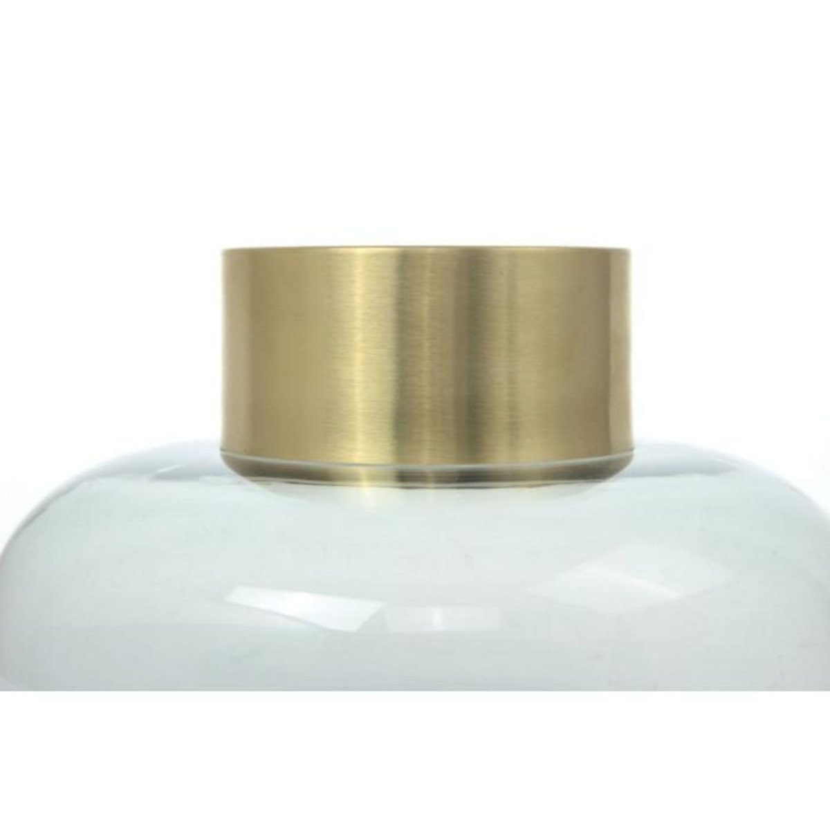 Paris Prix Vase Design en Verre  Saigon  23cm Gris & Or