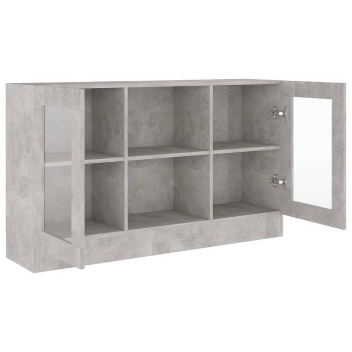 VIDAXL Armoire à vitrine Gris béton 120x30,5x70 cm Bois d'ingénierie