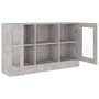 Voir la diapositive 5 : VIDAXL Armoire à vitrine Gris béton 120x30,5x70 cm Bois d'ingénierie