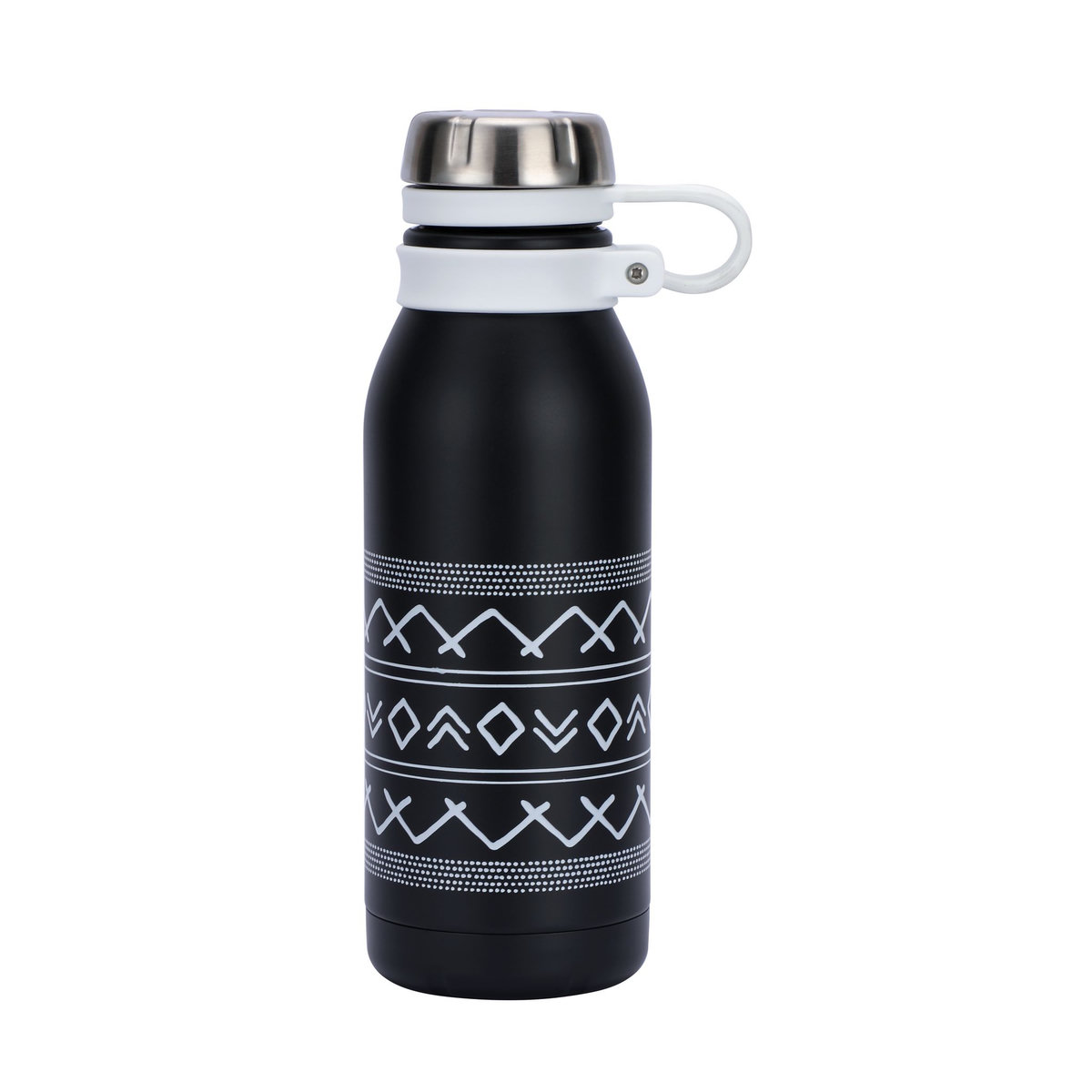 ACTUEL Gourde isotherme 0.5 litres avec bouchon silicone noire