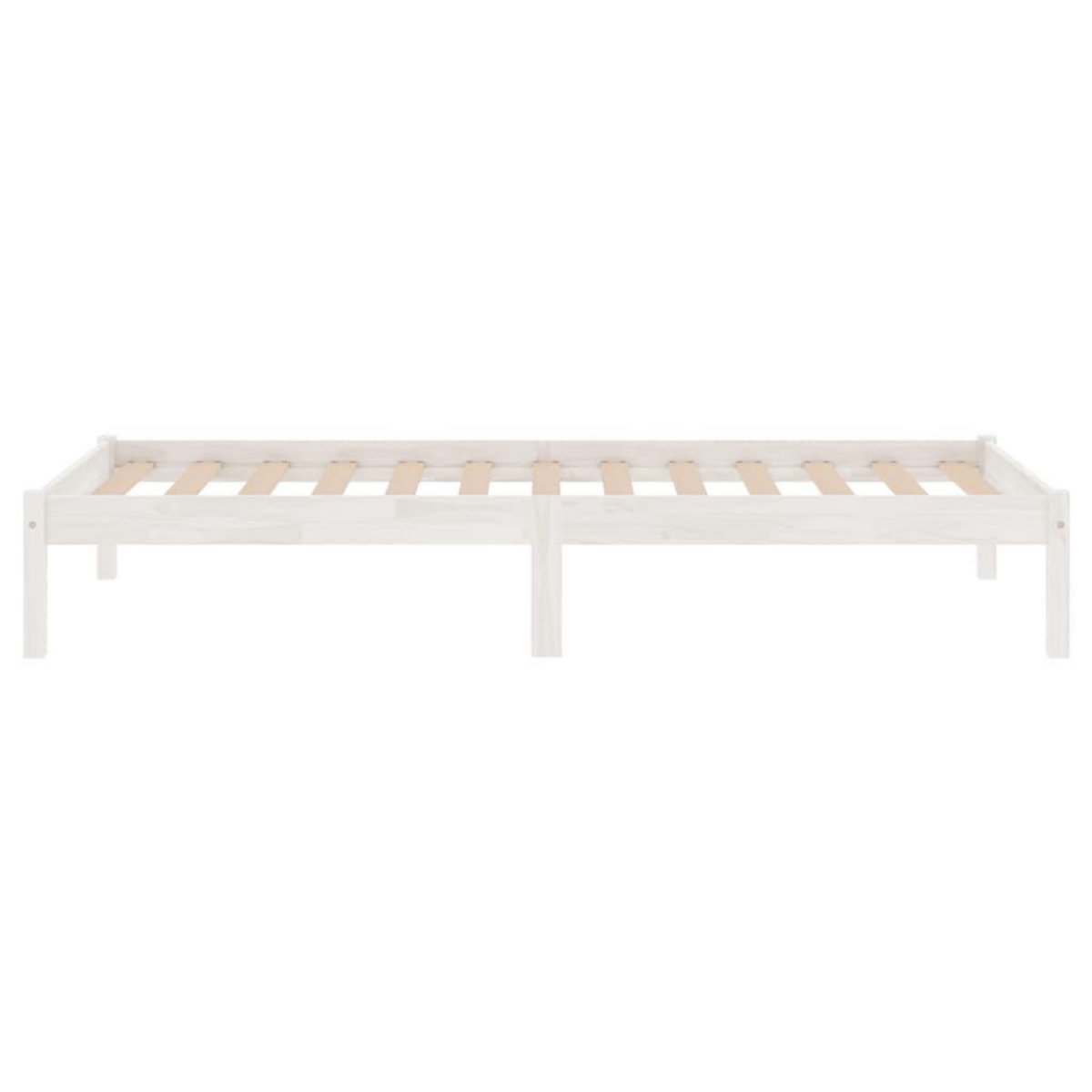 VIDAXL Cadre de lit sans matelas blanc bois massif 90x200 cm