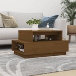 VIDAXL Table basse Marron miel 80x55x40,5 cm Bois massif de pin