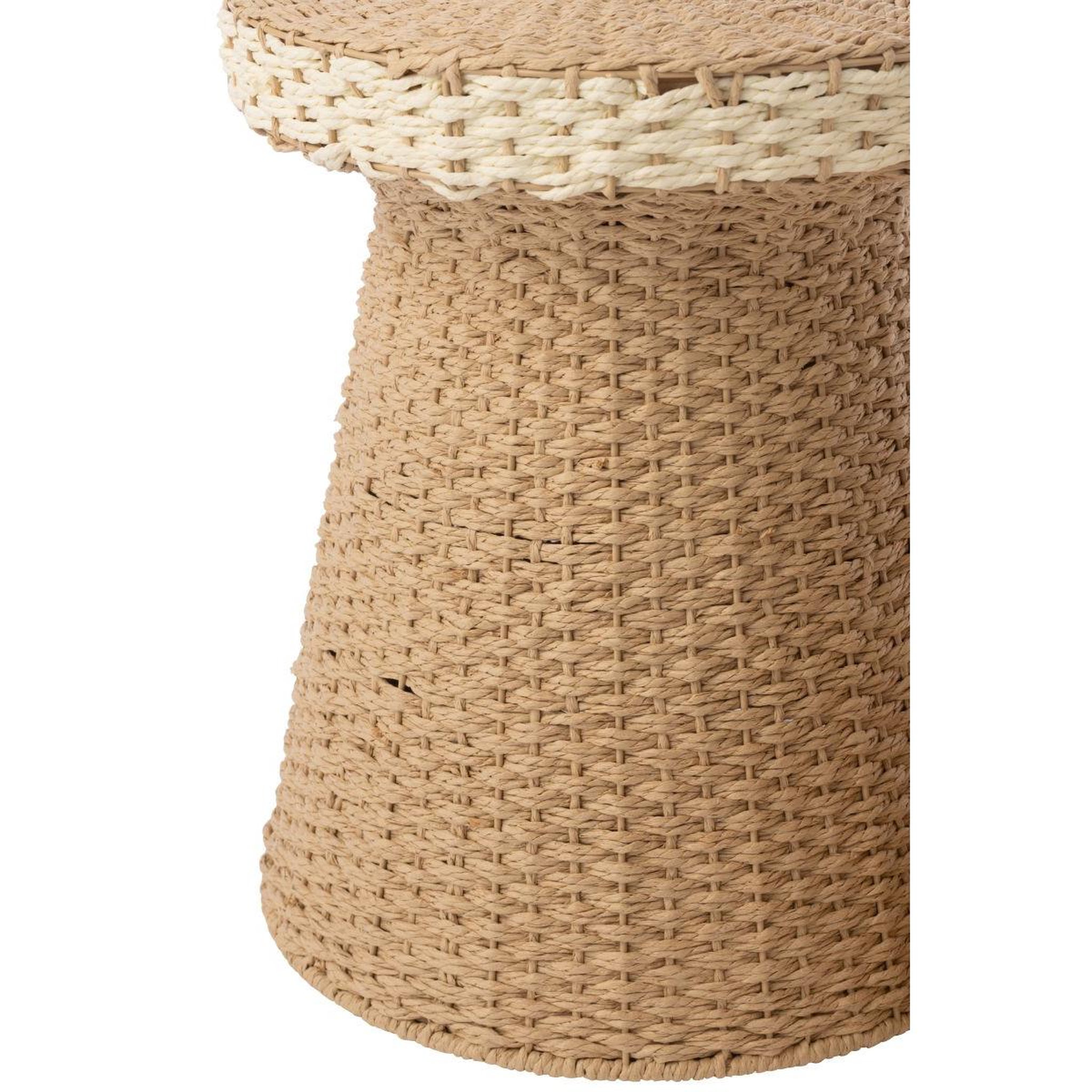 Voir la diapositive 3 : J-LINE Lot de 2 Table d'Appoint  Barbarra  46cm Naturel
