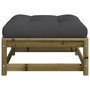 Voir la diapositive 5 : VIDAXL Repose-pied de jardin avec coussin bois de pin impregne