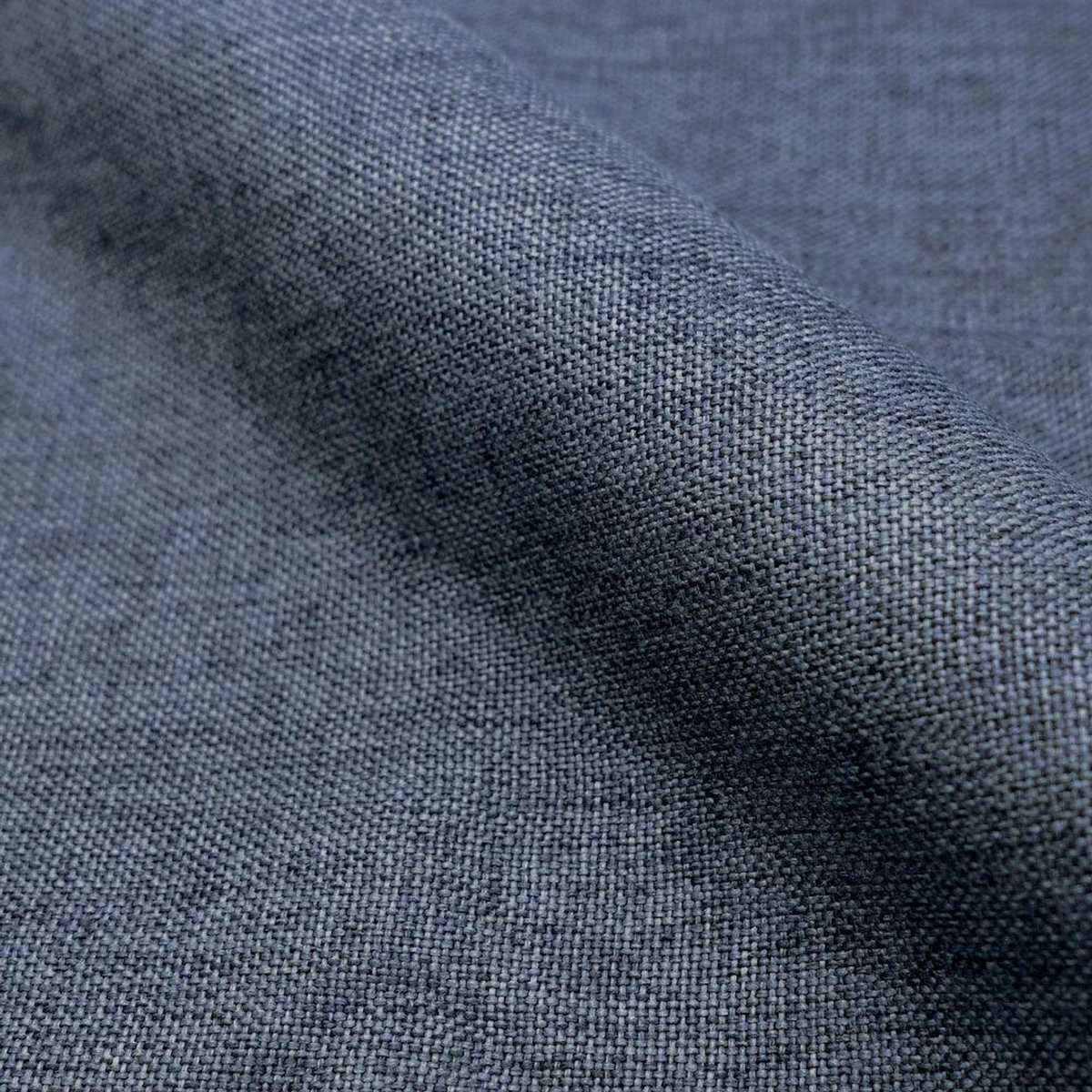 Rendez vous déco Lot de 2 chaises en tissu bleu et pieds en métal effet bois - Cozy