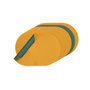Voir la diapositive 6 : BJORN Set de table ovale réversible - 6 pièces - Cuir recyclé jaune moutarde et vert sapin