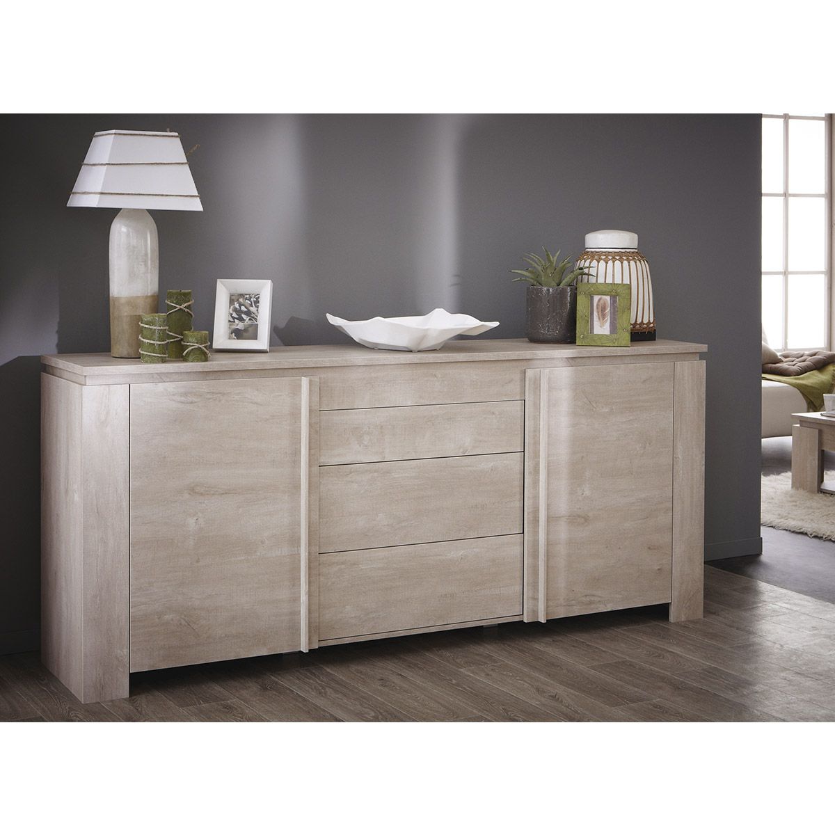 Buffet 2 portes/3tiroirs SEGURO L205cm