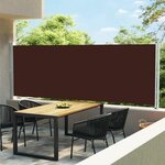 VIDAXL Auvent lateral retractable de patio 600x160 cm marron