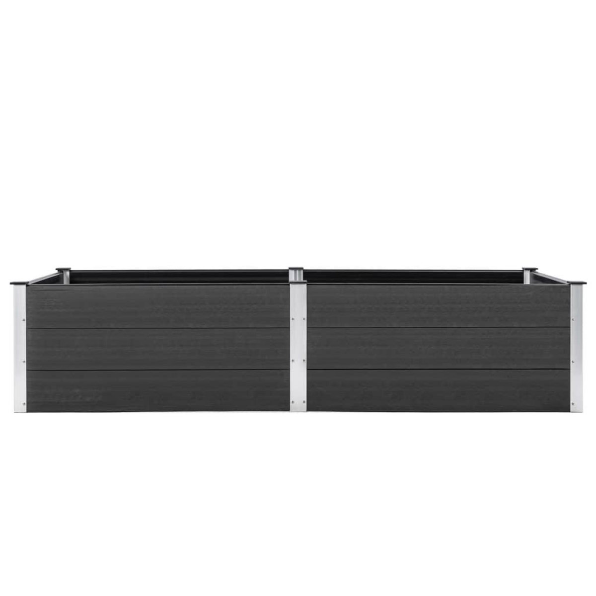 VIDAXL Lit sureleve de jardin 250x100x54 cm WPC Gris