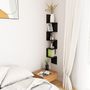 Voir la diapositive 5 : VIDAXL Etagere d'angle murale Noir 20x20x127,5 cm Bois d'ingenierie