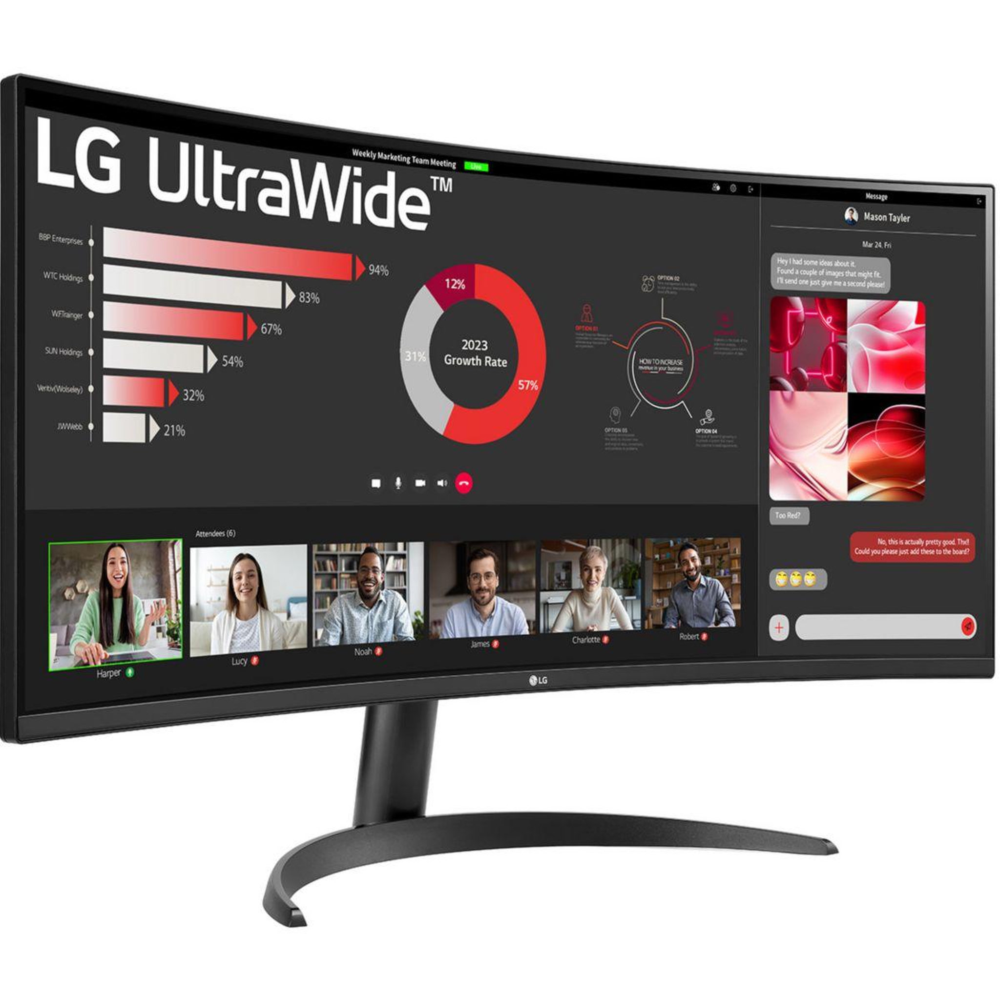 Voir la diapositive 3 : LG Ecran pc ultrawide 34wr50qk-b 34  incurvé va wqhd 100 hz hdr10