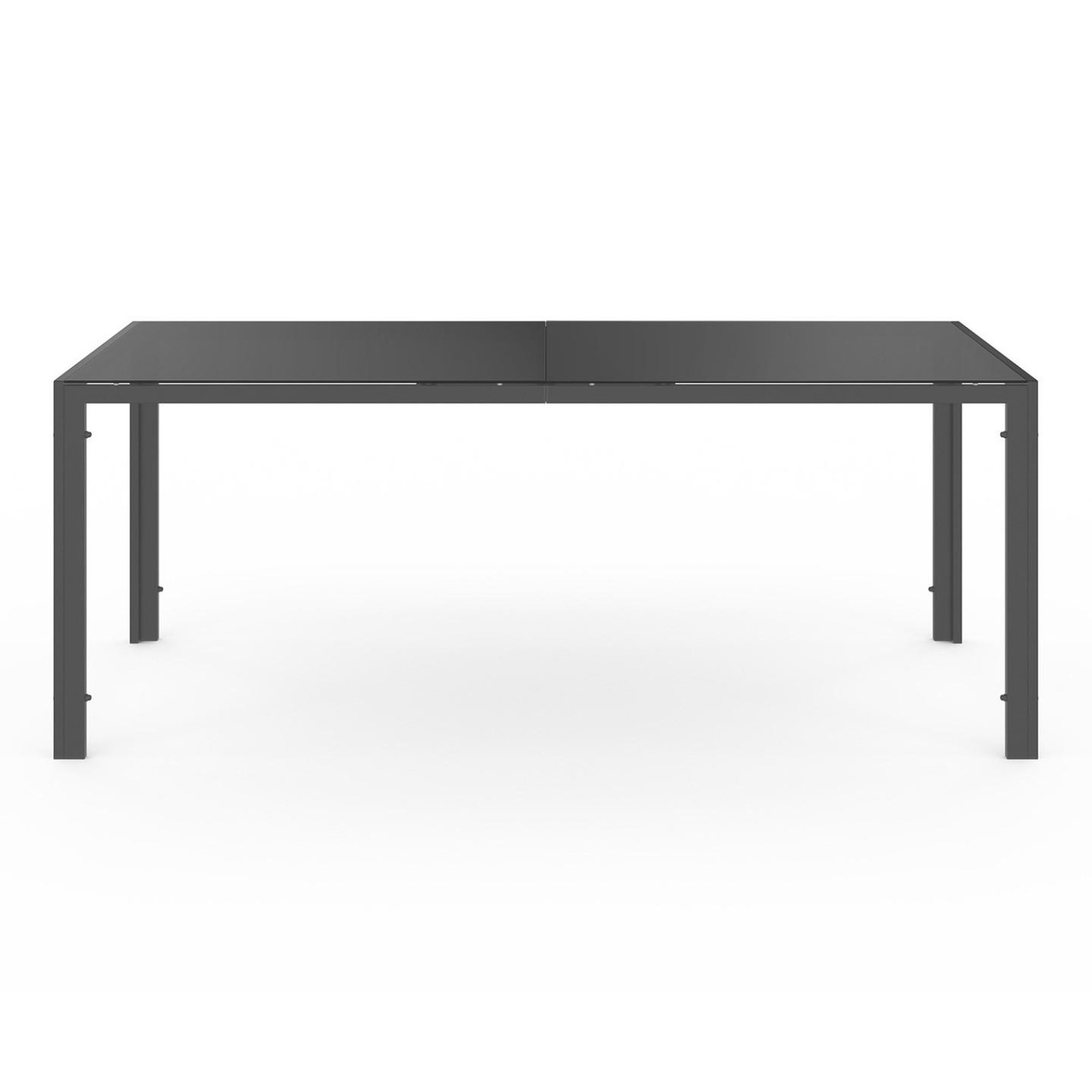 Voir la diapositive 3 : ID MARKET Salon de jardin madrid table 190 cm et 8 chaises empilables mix color gris, noir et terracotta