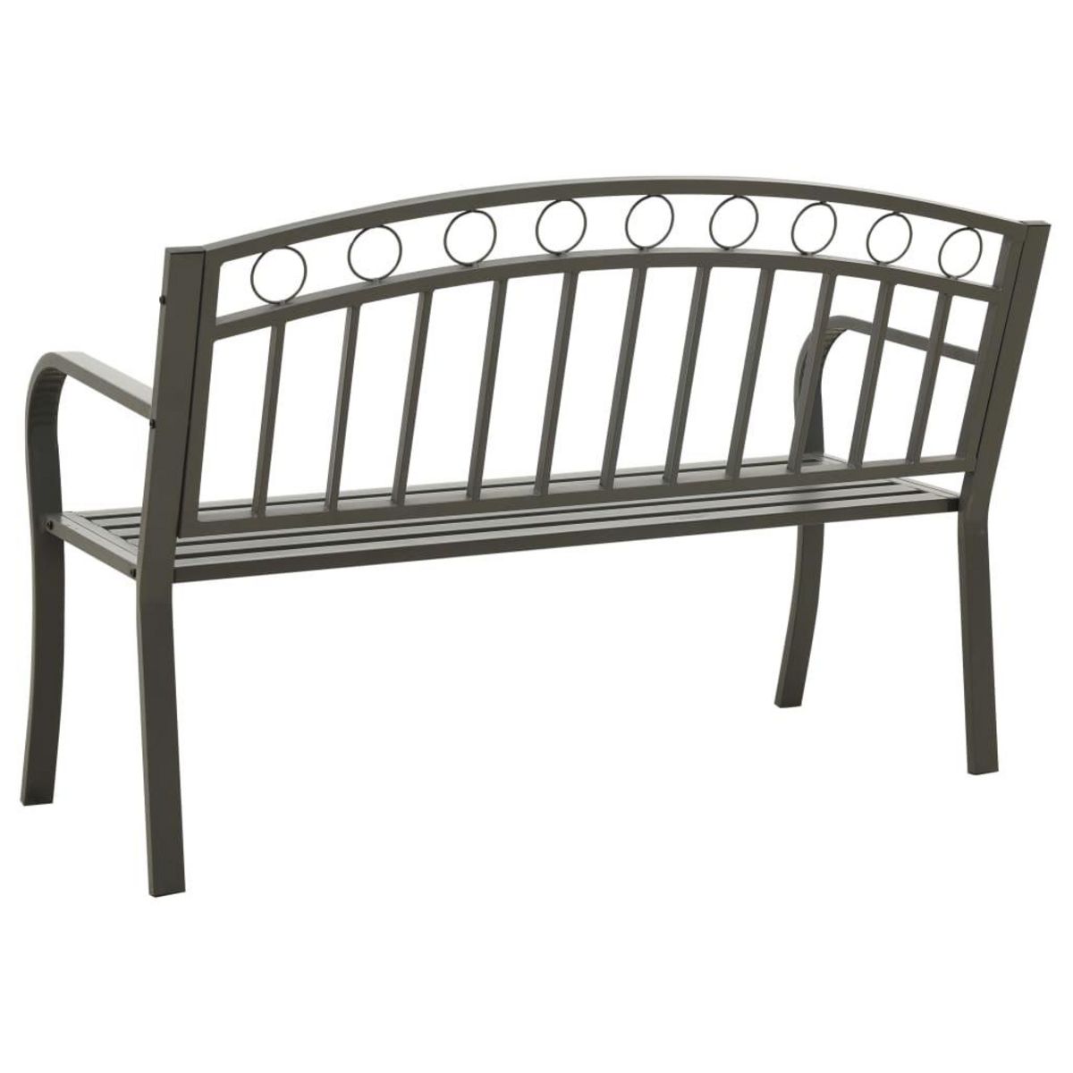 VIDAXL Banc de jardin Gris 120 cm Acier