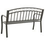 Voir la diapositive 4 : VIDAXL Banc de jardin Gris 120 cm Acier