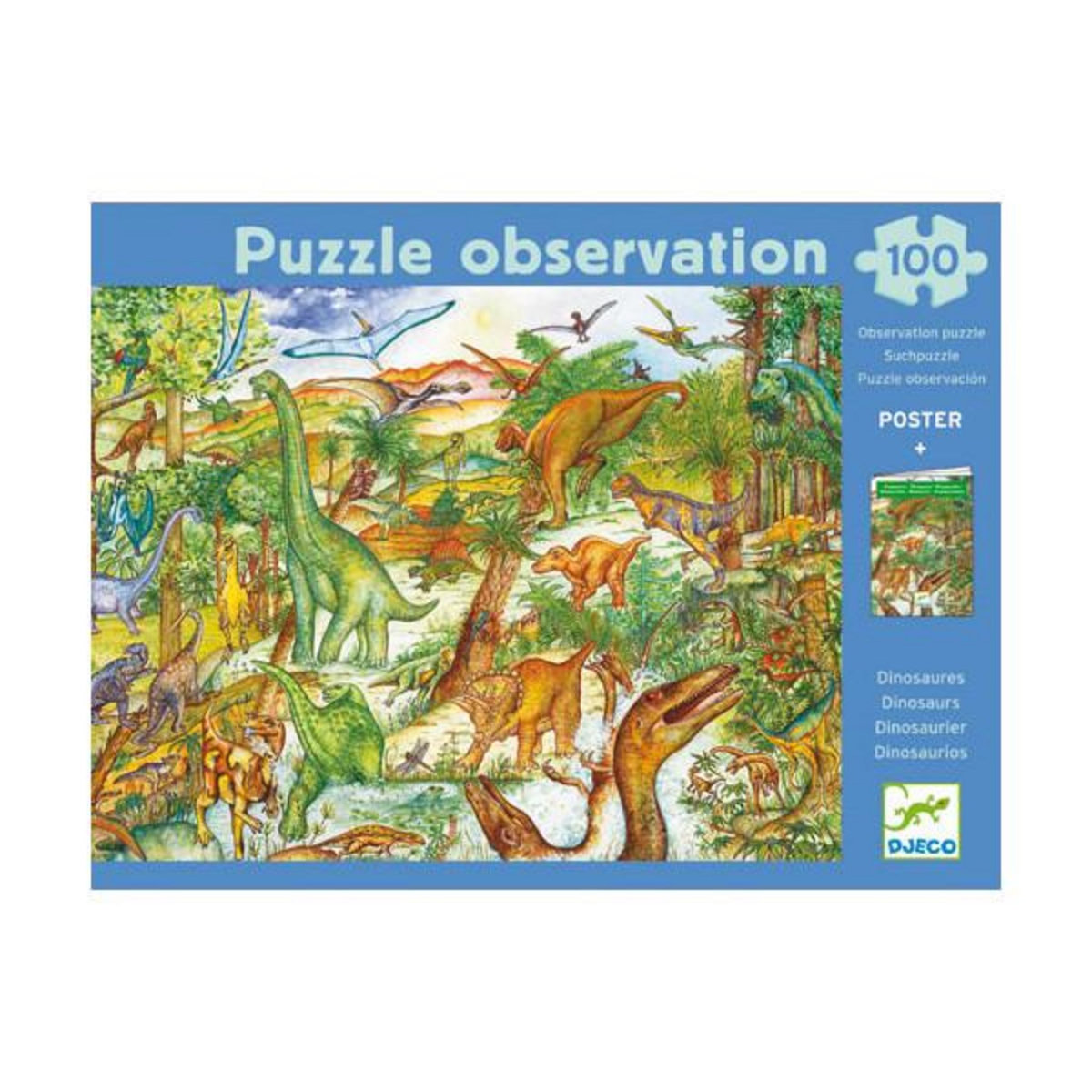 Djeco Puzzle Observation 100 p Dinosaures