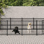 Voir la diapositive 1 : VIDAXL Chenil d'exterieur pour chiens Acier 18,77 m²