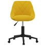 Voir la diapositive 3 : VIDAXL Chaise pivotante de bureau Jaune moutarde Velours